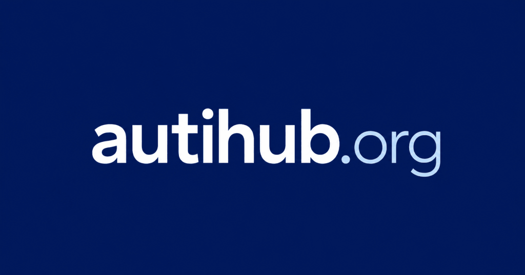 logo du site autihub sur fond bleu marine